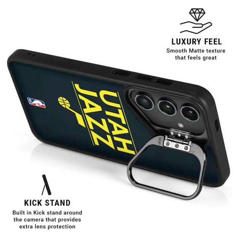 NBA Utah Jazz Standard - Black Galaxy S25 Ultra Kickstand Case